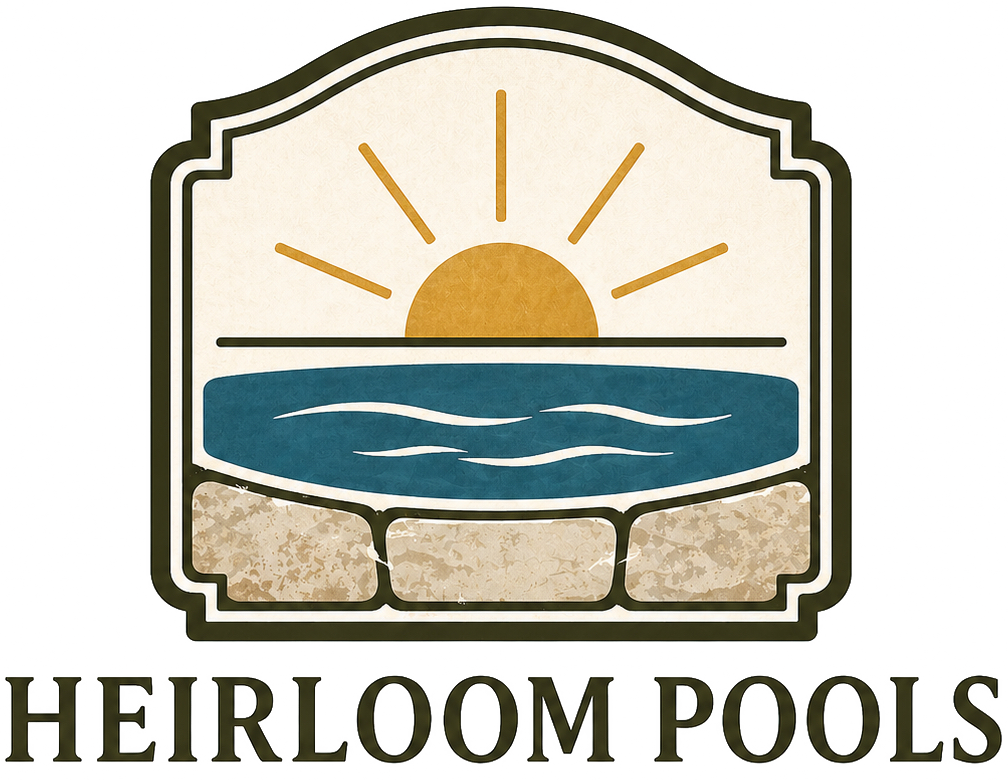 logo heirloom pools vertical